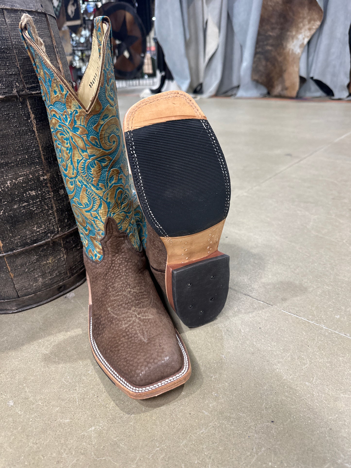 Anderson Bean Womens Boot 336998 Cafe Carpincho Copper Turquoise Tool