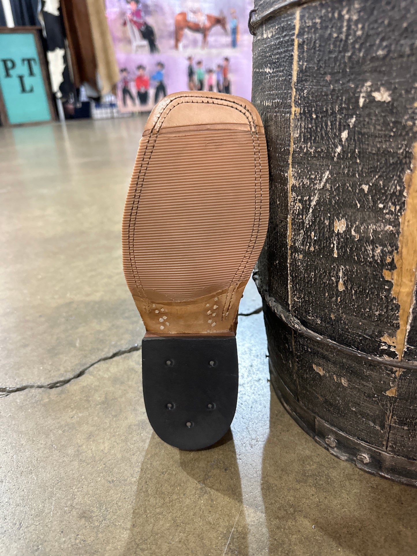 Anderson Bean Womens Boot Cognac MD 334157 Ostrich/Teal Havana Eagle.