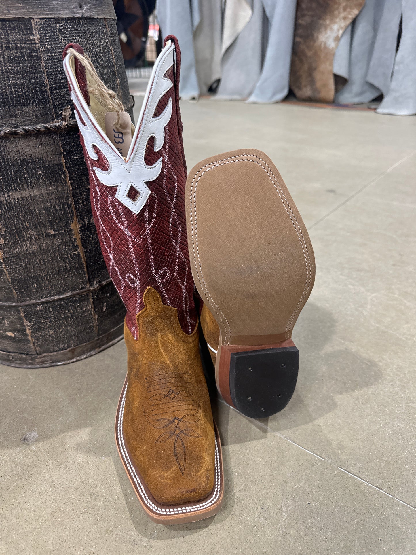 Anderson Bean Mens Boot 328408 Wheatbuck Waxy Kudu/Red Chex