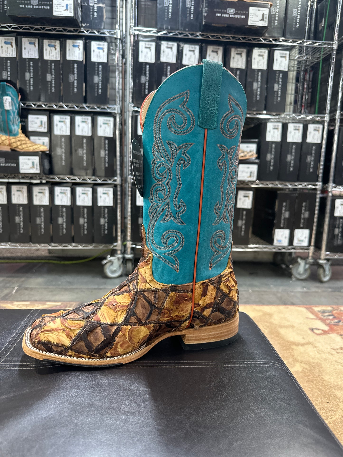Horse Power Top Hand Boot HP8052 Patchwork Fish