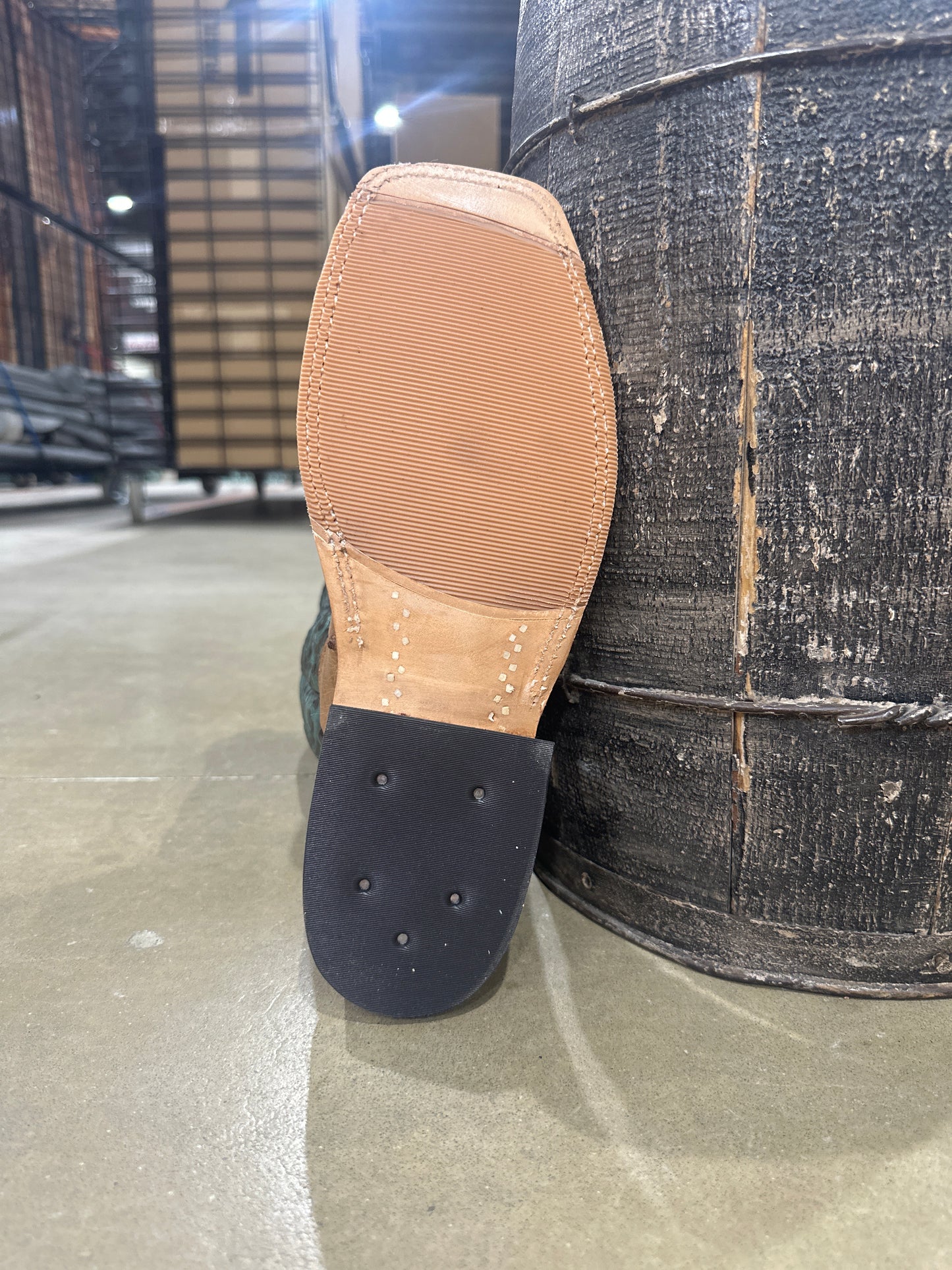 Anderson Bean Womens Boot 334157 Cognac MD Ostrich/Copper Turqoise Tool Box