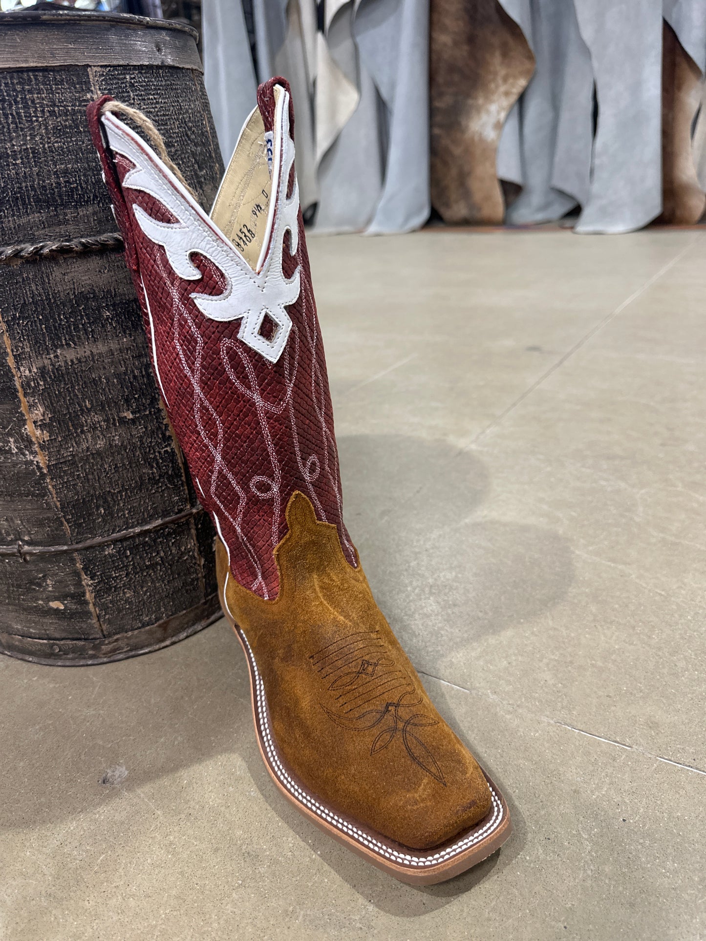 Anderson Bean Mens Boot 328408 Wheatbuck Waxy Kudu/Red Chex