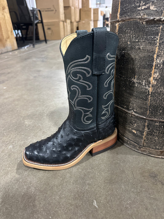 Anderson Bean Womens Boot 361072 Black Ostrich/Black Sinsation