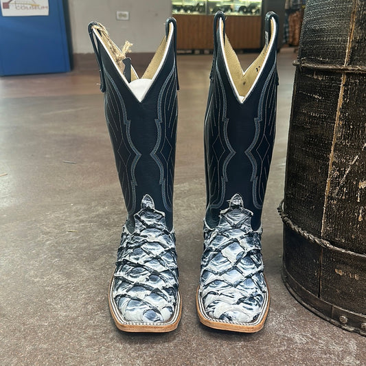 Anderson Bean Womens Boot 335939 Ivory Eclipse/Big Bass/Navy Deercow