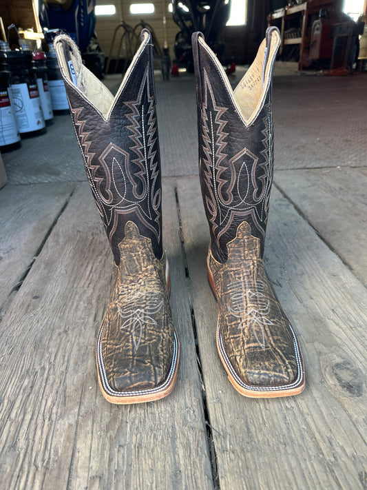 Anderson Bean Mens Boot 340742 Antique Saddle Safari Elephant/Black Bison American