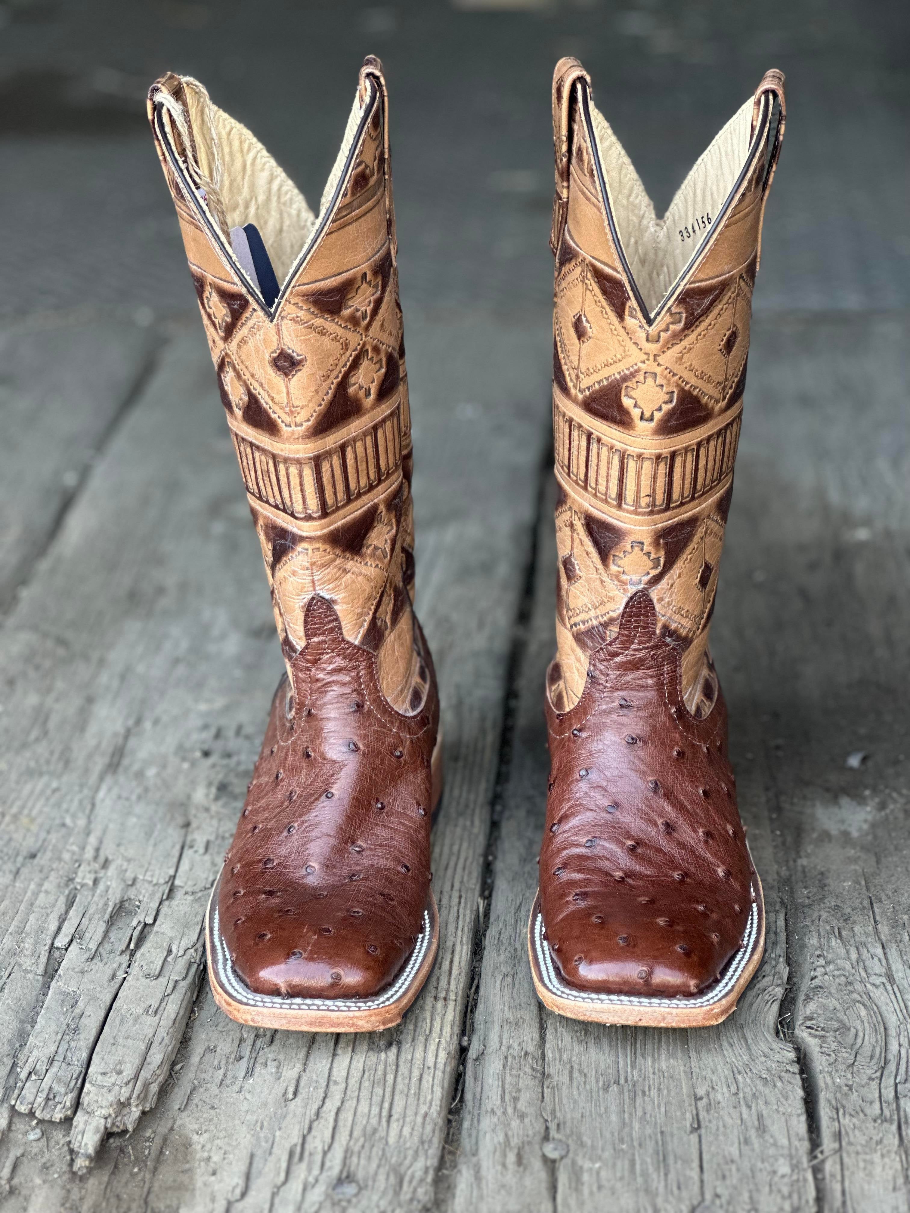 Colorado Rodeo Boot Anderson Bean Womens Boot 334156 Kango Tabaco MD Ostrich/Leather Speci ...