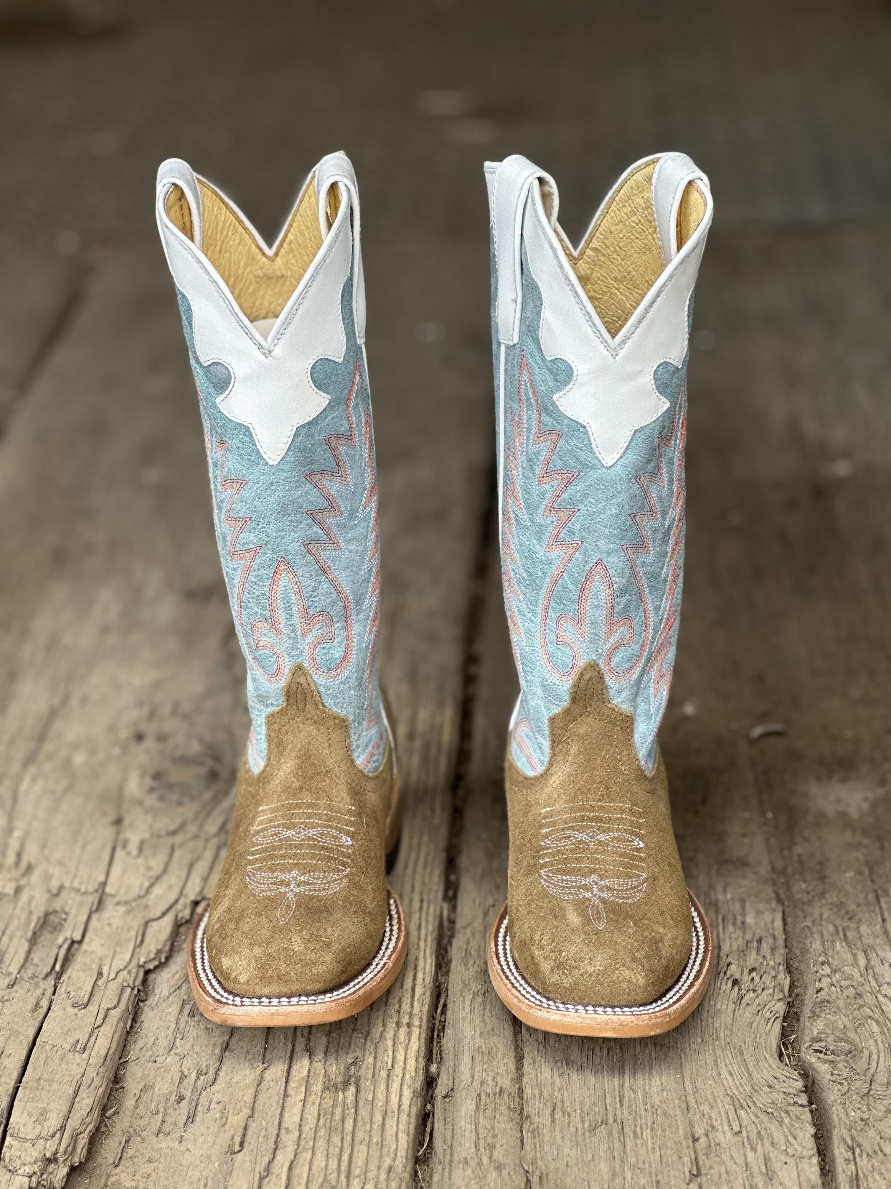 Colorado Rodeo Boot ABK7096 Kids Coyote Sand/Sky Blue Sinsation – Rodeo Boot Company ...