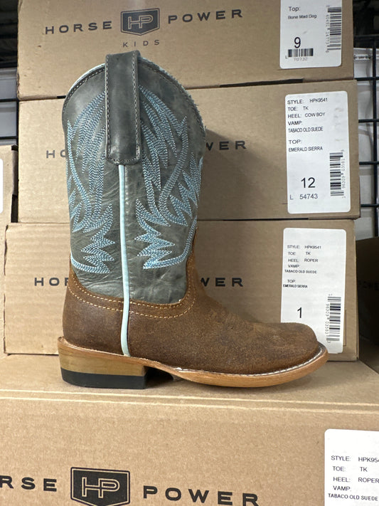 HPK9541 Kids Tabaco Old Suede/Emerald Sierra