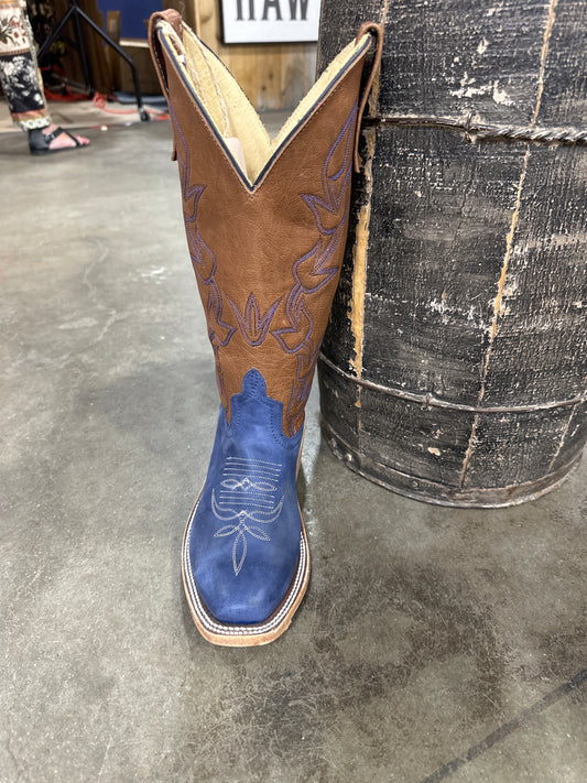 Anderson Bean Womens Boot 340735 Royal Blue Wyoming/Tan Denver Calf
