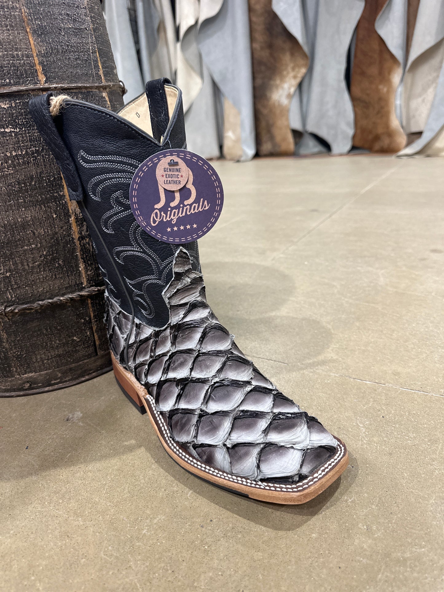 Anderson Bean Mens Boot 339586 Fifty Shades Big Bass/Navy Denver Calf