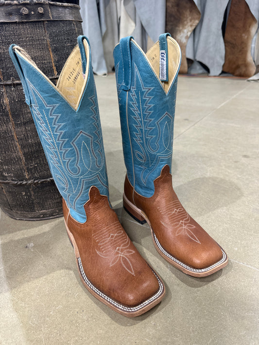 Anderson Bean Mens Boot 339744 Tan bison Navajo/Aqua Buffamonte