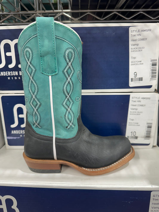 ABK5202 Kids Black Oiled Shoulder/Sea Foam Barcelona