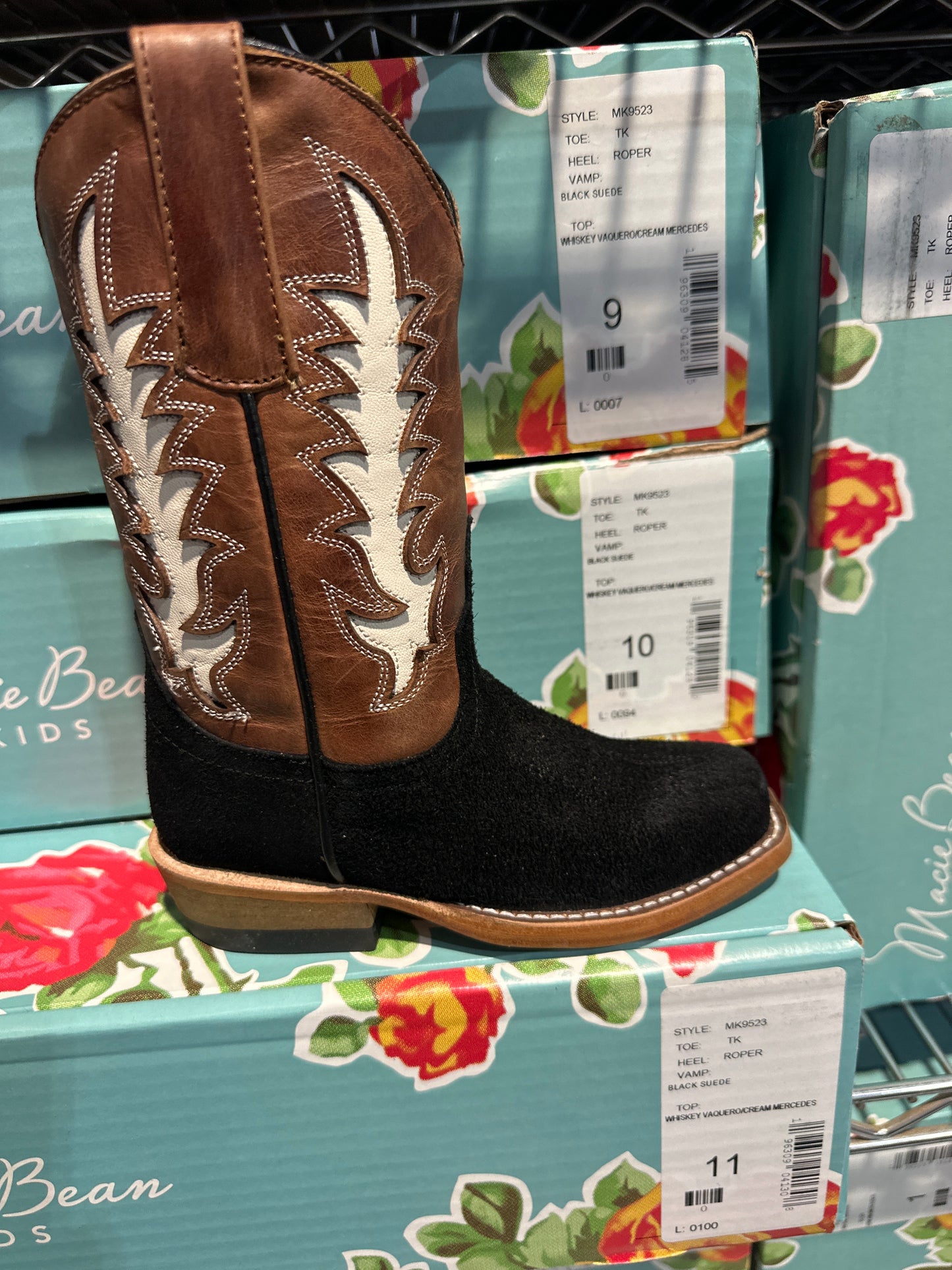 MK9523 Kids Whiskey Vaquero/Black Suede