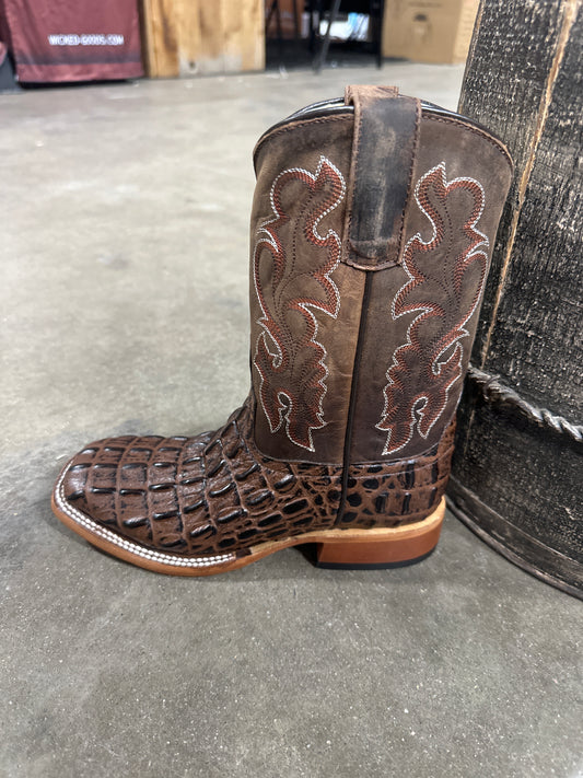 HPK1070 Kids Chocolate Nile Croc Print/Bone Mad Dog