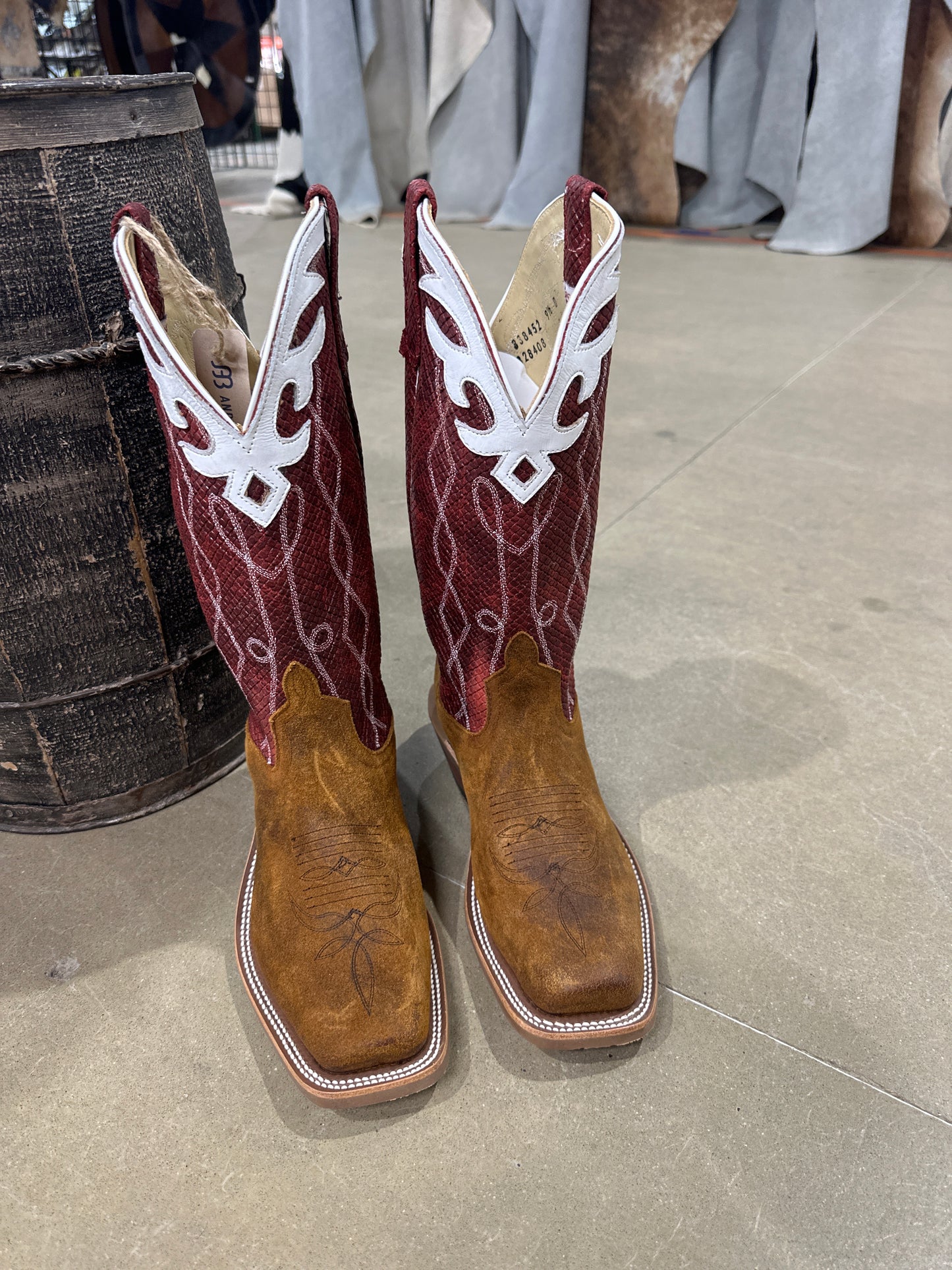 Anderson Bean Mens Boot 328408 Wheatbuck Waxy Kudu/Red Chex